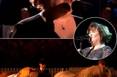 As Susan Boyle stepped onto the grand stage at Windsor in 2012, draped in elegance and carrying the weight of Scottish pride, the audience fell into an anticipatory hush. The first soft, lilting notes of Mull of Kintyre filled the air, and her voice—pure, rich, and brimming with emotion—soared like the rolling hills of Scotland itself. The moment the traditional bagpipes joined in, a wave of nostalgia and reverence swept over the crowd, their eyes glistening with admiration. Every lyric carried the essence of home, history, and heart, as Susan fulfilled the promise she made to her late mother—to never give up on her dream.