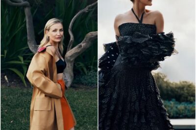 CAM IN A MAC Cameron Diaz, 52, stuns in crop and stylish coat as she makes screen comeback after 11-year hiatus