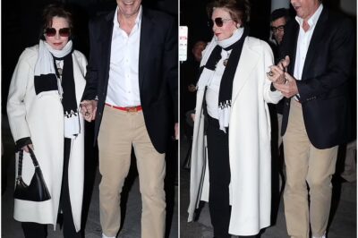 Joan Collins, 91, looks effortlessly glamorous as she leaves dinner date holding hands with husband Percy Gibson, 60, in West Hollywood