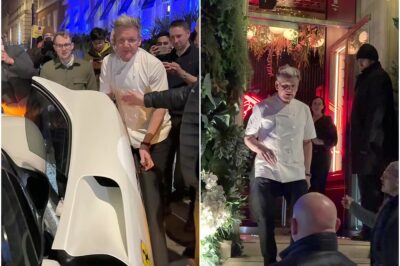 Gordon Ramsay is mobbed by fans as he gets into his new £3.1m Ferrari after adding to his £5.6m motor collection – as he completes sweet act of kindness