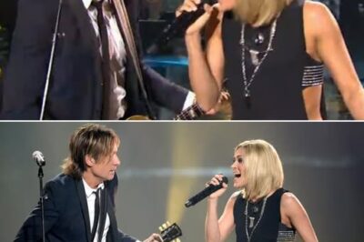 Carrie Underwood and Keith Urban set the American Idol finale on fire with their unforgettable performance of “Stop Draggin’ My Heart Around,” merging rock grit with country soul in a moment that left fans breathless. The iconic duo’s chemistry was undeniable, as Underwood’s powerhouse vocals and Urban’s masterful guitar skills created an electric atmosphere, paying tribute to both their roots and the show’s lasting legacy. As they traded verses, it was more than just a performance—it was a celebration of Idol’s impact, country music’s evolution, and the stars it helped shape.