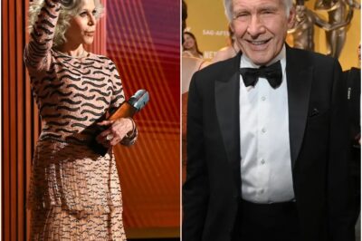 HUNGRY HARRI Harrison Ford freezes as camera cut catches his ‘unserious moment’ by accident at SAG awards