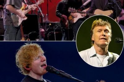 Ed Sheeran, one of the biggest singer-songwriters of his generation, takes a deep breath—because this is no ordinary performance. Tonight, he’s playing In My Life, one of The Beatles’ most beloved songs, in front of none other than Paul McCartney and Ringo Starr themselves. No band, no elaborate production—just Sheeran, his guitar, and the weight of history pressing down on him. As he begins to sing, there’s a quiet vulnerability in his voice, a subtle tremor betraying the enormity of the moment. But then, note by note, he settles into the song, his warm, heartfelt delivery honoring the timeless beauty of Lennon and McCartney’s masterpiece. The entire room is captivated.