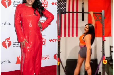 Sherri Shepherd shows off her toned legs and butt as she does pull-ups and works up a sweat after major weight loss