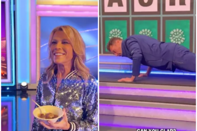 Ryan Seacrest does push-ups on Wheel of Fortune set as he leaves Vanna White and show crew cracking up as new host