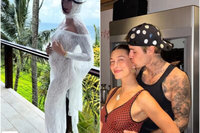 Hailey Bieber’s growing baby bump revealed in rare photo as star and husband Justin await birth of first child