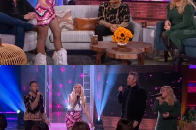 In 2019, Blake Shelton, Gwen Stefani, John Legend, And Kelly Clarkson Joined Forces On The Kelly Clarkson Show For A Mesmerizing Rendition Of Neon Moon By Brooks & Dunn And Kacey Musgraves. Even Carson Daly Picked Up A Guitar, Adding To The Magic. Each Artist Brought Their Unique Flair—Shelton’s Country Warmth, Stefani’s Smooth Vocals, Legend’s R&B Soul, And Clarkson’s Unmatched Power—Blending Effortlessly In Stunning Harmony. Fans Still Consider It One Of The Best Kellyoke Moments Ever. Watch The Unforgettable Performance In The Comments Below!