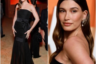 SOLO STUNNER Hailey Bieber attends Vanity Fair’s Oscars party without husband Justin amid concerns for his health
