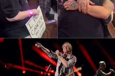She Held Up a Sign That Said “I Beat Cancer”—What Happened Next Left the Crowd Breathless: Keith Urban’s Simple Hug Sparked a Moment of Pure Humanity That Outshone Even the Brightest Performances of the Night