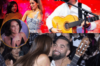 Kendji Girac rayonnant et très proche d’Eva Longoria qui lui fait de tendres bisous : il lui offre un sublime cadeau