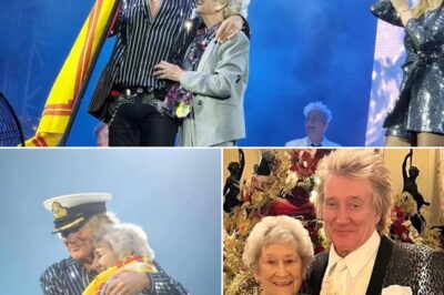 Rod Stewart left the audience in awe when he invited his 94-year-old sister to join him on stage for an unexpected duet. As she grabbed the mic, the crowd held its breath in anticipation—and then, pure magic unfolded. Her voice, full of soul and grace, captivated everyone, stealing the show in a moment that left even Rod speechless. This heartwarming performance is one you won’t want to miss. Watch it below!