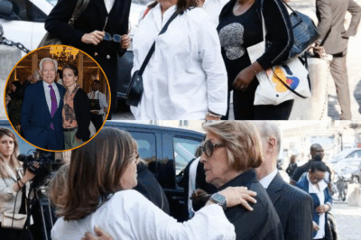 Alexandra et Clarisse, les filles de Philippe Labro, se serrent les coudes dans un moment de recueillement