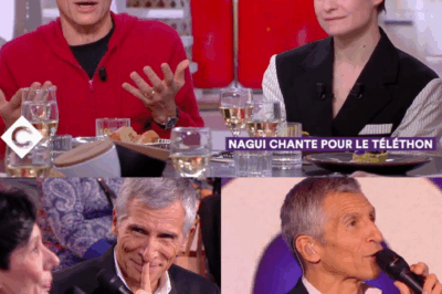 Ce n’était pas prévu, et c’est ce qui le rend encore plus spécial. Lors de l’émission C à Vous, le 30 janvier 2019, Nagui surprend tout le monde en entonnant une chanson dédiée au Téléthon. Sur le plateau, les rires s’estompent, les regards s’illuminent, et pendant quelques minutes, la télévision française offre un moment de pure humanité. Une séquence spontanée, forte et pleine d’émotion, qui prouve que parfois, un simple geste peut résonner bien au-delà des mots. 👉 Cliquez ici pour revivre ce moment intense et plein de cœur.