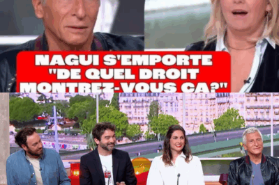 Tensions inattendues sur le plateau de Télématin : alors que l’ambiance semblait détendue, Nagui a brusquement changé de ton face à Flavie Flament et Julien Arnaud, provoquant un froid palpable. Les téléspectateurs ont assisté, médusés, à un échange aussi tendu que surprenant. Que s’est-il passé pour qu’il s’emporte ainsi en direct ? Et qu’ont répondu ses interlocuteurs, visiblement déstabilisés ? Une séquence rare qui n’a laissé personne indifférent. Cliquez sur le lien pour découvrir les dessous de ce malaise en plein direct.