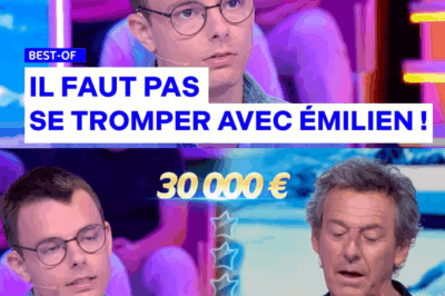 😱 DU JAMAIS VU ! Émilien, le Maître de Midi, a laissé tout le monde sans voix en… corrigeant une question de la production en plein direct ! 🤯 Le silence sur le plateau, le regard médusé de Jean-Luc Reichmann, la confirmation de Zette… Un moment LÉGENDAIRE qui restera dans l’histoire ! Revivez cette scène de folie ! 👇