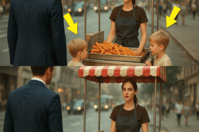 Un milliardaire aperçoit son ex-femme vendant des beignets avec deux jumeaux identiques à lui