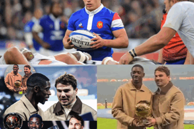🏆🔥 Antoine Dupont et Ousmane Dembélé réunis avec le Ballon d’Or au Parc des Princes : une rencontre inattendue entre rugby et football qui affole les fans 😱⚽🏉