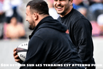 C’est la reprise de l’entraînement pour Antoine Dupont, après avoir fini tous ses ateliers de soins individuels. Le demi de mêlée des Bleus et du Stade toulousain a notamment participé au tennis-ballon avec le groupe toulousain cet après-midi.