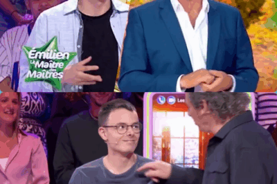 Tragedy ou révélation ? 🎭 – Dans “Les 12 Coups de Midi” du 16 juin 2025, Émilien perd ses moyens 😰 pendant la semaine spéciale cancer 🎗️ ! Les caméras captent un regard perdu, un silence étrange… Jean-Luc Reichmann interrompt le jeu, visiblement ému 😢. Était-ce la fatigue ? Une blessure cachée ? Ou un hommage discret à quelqu’un de disparu ? 🕊️ Tout le monde s’interroge… hasard ou signe du destin ? 💫 👉 Voir le 1er commentaire pour tout comprendre 👇👇