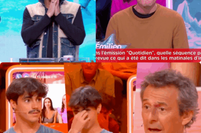Rien ne va plus sur le plateau de TF1 : alors que Jean-Luc Reichmann pensait vivre un moment convivial, Cyprien, jeune candidat au sourire malicieux, ose une pique directe contre l’animateur star, déclenchant à la fois les rires et un silence embarrassé ; les internautes se déchaînent, certains criant au génie comique, d’autres dénonçant un manque de respect ; dans les coulisses, l’équipe de production peine à masquer la tension qui monte — une séquence qui révèle une autre facette du jeu et remet en question la sacro-sainte complicité entre Jean-Luc et ses candidats.