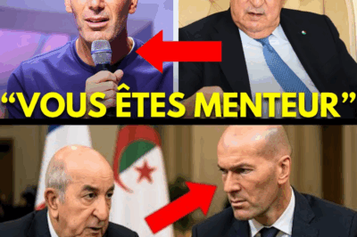 « La dignité n’a pas besoin de micro » : L’accusation violente d’Abdelmadjid Tebboune contre Zidane et la riposte glaciale qui a révélé une vérité cachée.
