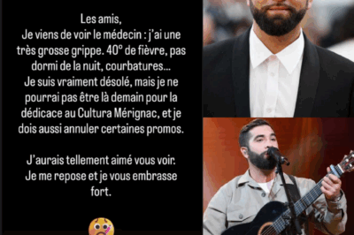 “J’aurais tellement aimé vous voir” : en pleine promo pour son livre, Kendji Girac contraint d’annuler ses prochaines séances de dédicaces