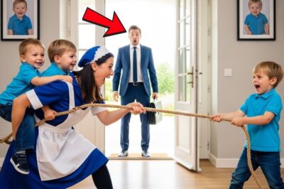 Milliardaire Rentre À I’improviste, Voit La Domestique Avec Ses Triplés — Ce Qu’il Voit Le Choque_d