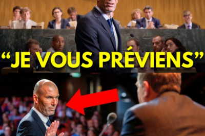 Zinédine Zidane fait trembler l’ONU : Son avertissement sur un « risque imminent » provoque une onde de choc diplomatique Article: Tout le monde pensait assister à une simple conférence protocolaire sur le sport et la jeunesse. Un événement de plus dans l’agenda bien rempli des Nations Unies à Genève. Mais lorsque Zinédine Zidane a pris la parole, l’atmosphère de la salle s’est instantanément métamorphosée. Son regard, d’ordinaire réservé, s’est chargé d’une gravité inhabituelle. Ses phrases, pesées avec soin, n’étaient plus celles d’une icône du football venue faire de la figuration, mais celles d’un témoin lucide et inquiet. Soudain, le mot est lâché : un “risque imminent”. Pas une simple inquiétude, pas un problème isolé, mais une menace pesant sur des millions de jeunes à travers le globe. Dans l’immense salle des Nations Unies, le silence est devenu pesant. Les diplomates, jusqu’alors assoupis par des discours convenus, se sont redressés. Les caméras ont zoomé sur ce visage que le monde entier connaît, mais qui exprimait cette fois une urgence que le protocole n’avait pas prévue. La délégation française, visiblement prise de court par la force des propos de l’ancien capitaine des Bleus, a immédiatement exigé des clarifications. Que sait Zidane ? Qu’a-t-il vu sur le terrain, loin des projecteurs, pour briser ainsi le silence diplomatique ? L’ambiance à Genève est toujours chargée de symboles, mais ce jour-là, le décalage entre le théâtre des institutions et la réalité vécue par la jeunesse est apparu au grand jour. Zidane, fidèle à sa réserve naturelle, a marché vers le pupitre sans notes, sans discours préparé par des conseillers en communication. Il a refermé le dossier officiel qu’on lui avait remis, comprenant que ce qui compte vraiment n’est jamais écrit dans les rapports bureaucratiques. Dès le début de son intervention, Zidane a évoqué ses rencontres incessantes avec les jeunes dans tous les pays qu’il traverse. Il a décrit une fracture invisible mais profonde : une jeunesse qui se sent abandonnée, isolée, voire trahie par ceux qui sont censés la protéger. Il ne s’agit pas ici de chiffres ou de statistiques, mais de regards éteints, de fatigue et de désillusion. Pour lui, le “risque imminent” n’est pas une crise géopolitique classique, mais un basculement intérieur massif, un découragement silencieux qui ronge une génération entière. Face à ces propos, le représentant français a réagi avec une fermeté polie, soulignant qu’un tel avertissement, dans un cadre aussi prestigieux, exigeait des précisions concrètes. La crainte d’une interprétation erronée par l’opinion publique ou d’un embrasement social était palpable dans les rangs de la délégation. Zidane, imperturbable, a répondu que l’excès de prudence des institutions était parfois plus dangereux que la vérité elle-même. Il a fustigé le silence des adultes et la froideur des programmes qui, malgré les budgets, ne parviennent plus à toucher le cœur des préoccupations réelles. Le débat a ensuite pris une tournure plus humaine lorsque Zidane a partagé des témoignages poignants : ce lycéen qui ne sait plus à qui parler, cette jeune fille qui a perdu toute confiance envers les adultes. La salle a alors compris que Zidane ne parlait pas en tant que politicien, mais en tant que “grand frère” du monde, capable de percevoir les “signaux faibles” que les radars diplomatiques ignorent. Il a décrit ce glissement silencieux où les jeunes cessent de demander de l’aide parce qu’ils sont convaincus que personne ne les écoute. L’impact de son discours a été tel que la délégation française a fini par changer de ton, passant de la défensive à une forme d’écoute inquiète. Le représentant français a fini par admettre que si un homme de la stature de Zidane lançait une telle alerte, la France et le monde ne pouvaient plus faire la sourde oreille. L’intervention s’est conclue sur une note solennelle : Zidane a rappelé que le vrai danger est de perdre une génération, non pas parce qu’elle se détourne du monde, mais parce qu’elle est persuadée que le monde s’est détourné d’elle. À la fin de son allocution, aucun applaudissement immédiat n’a retenti. La salle était figée, absorbant la puissance d’une vérité brute. Puis, lentement, une salve d’applaudissements respectueux a envahi l’espace. Zidane a quitté la scène avec le même calme qu’à son arrivée, mais en laissant derrière lui une onde de choc qui promet de résonner longtemps dans les couloirs de l’ONU. Ce jour-là, à Genève, ce n’est pas le sportif qui a parlé, c’est une conscience qui a rappelé à la diplomatie mondiale que l’humain doit redevenir la priorité absolue.