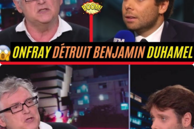 Explosif – Michel Onfray “détruit” Benjamin Duhamel en direct ? 😱 Plateau sous tension, phrases cinglantes, regards glacés – Le philosophe démonte les arguments, le journaliste vacille, le débat déraille – Simple confrontation d’idées ou domination rhétorique assumée ? Pourquoi cette séquence choque autant, que voulait vraiment montrer Onfray, et que cache le malaise palpable à l’antenne ? 🔥🕵️ 👉 Voir le 1er commentaire 👇👇